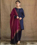 3 PC - EMBROIDERED DHANAK-BG580
