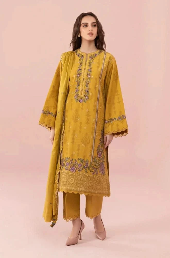 3 PIECE-EMBROIDERED LAWN SUIT-BG537