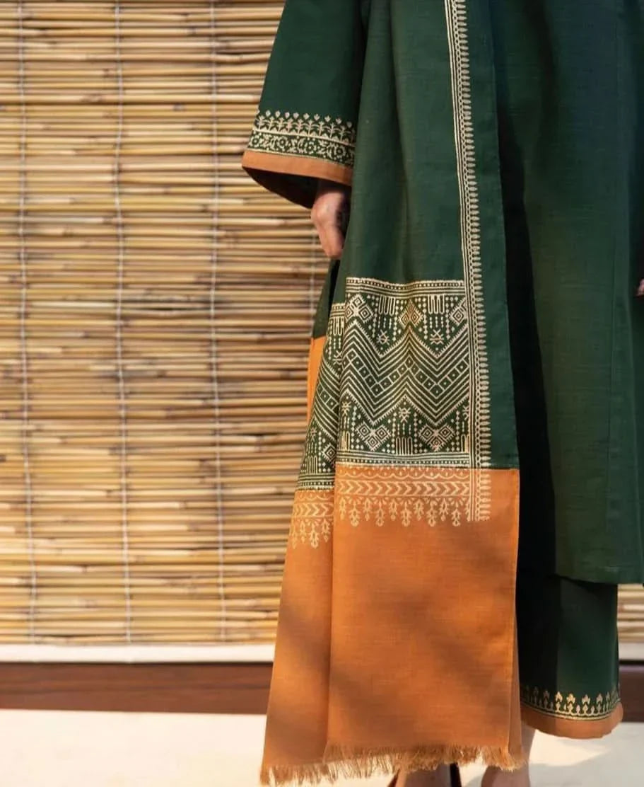 3 PC - EMBROIDERED DHANAK-BG578