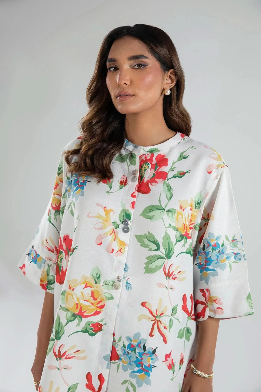 3PC PRINTED LAWN SUIT-BG501