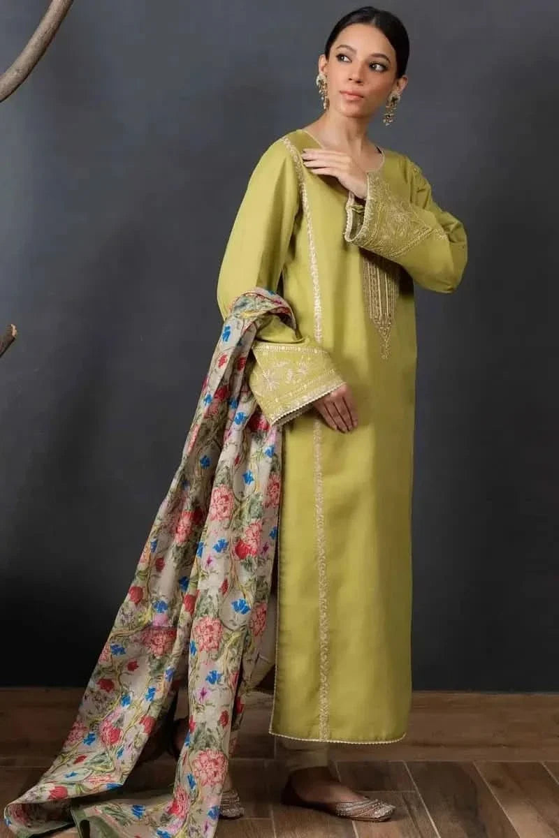 EMBROIDERED LAWN 3PC SUIT-BG790