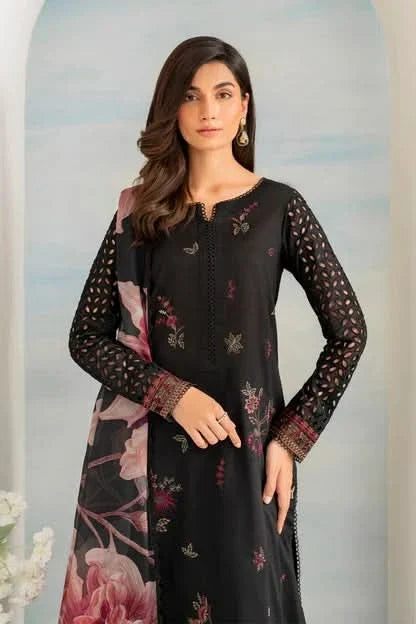 3 PC - EMBROIDERED DHANAK SUIT - BG592