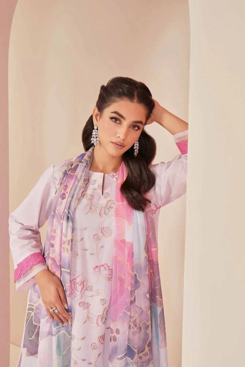 3 PC LAWN EMBROIDERED SUIT - BG595