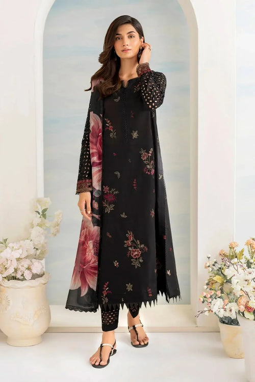 3 PC - EMBROIDERED DHANAK SUIT - BG592