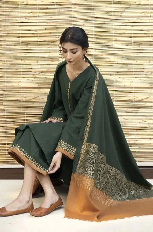 3 PC - EMBROIDERED DHANAK-BG578
