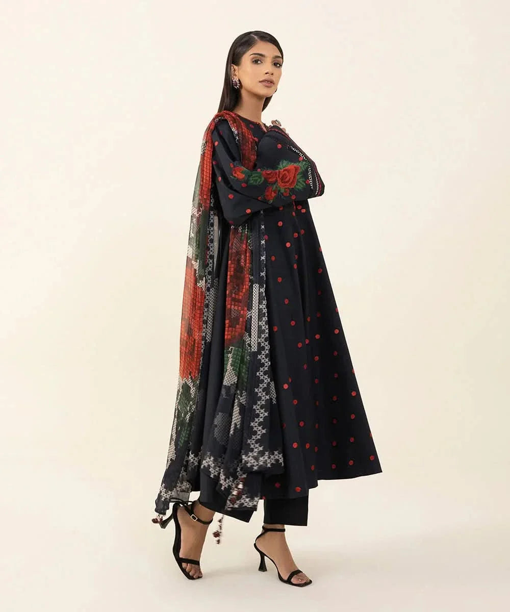 3PC UNSTITCHED DHANAK SUIT - BG341