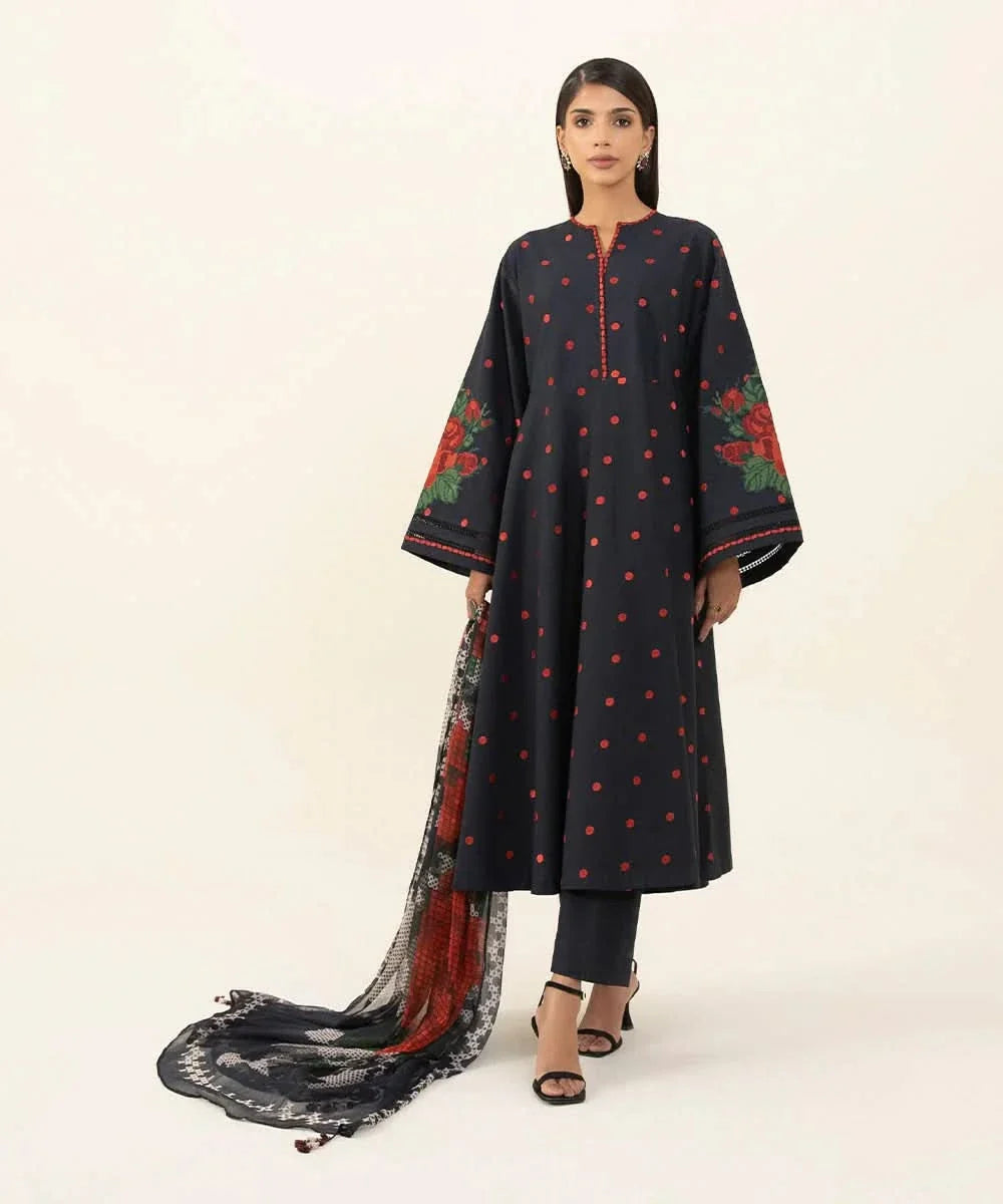 3PC UNSTITCHED DHANAK SUIT - BG341