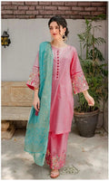 3 PIECE-EMBROIDERED DHANAK SUIT-BG768