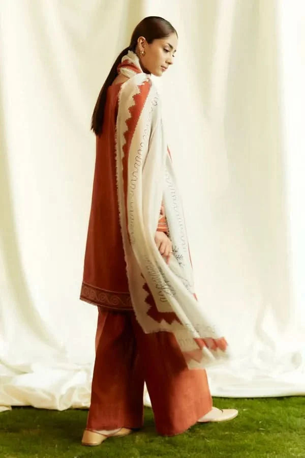 3 PC EMBROIDERED LAWN - BG594