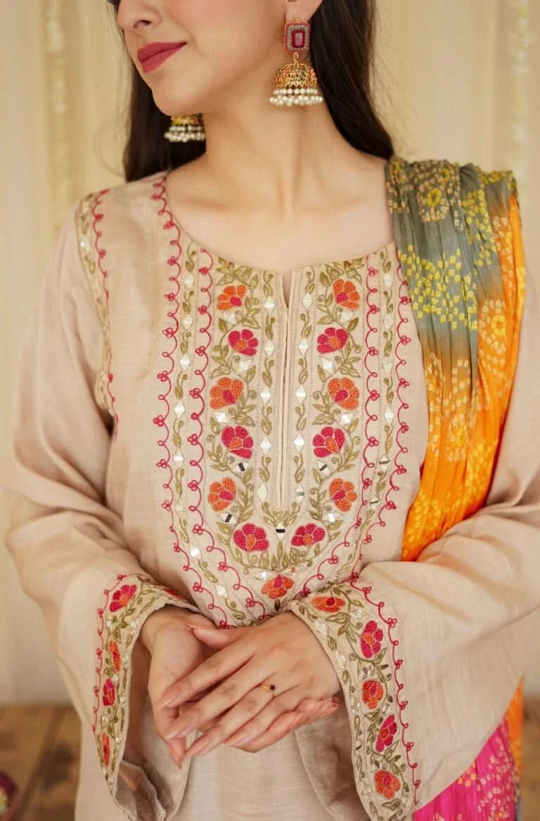 BAHAAR 3PC DHANAK -BG565
