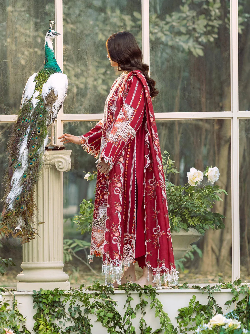 3PC UNSTITCHED LAWN SUIT - BG874