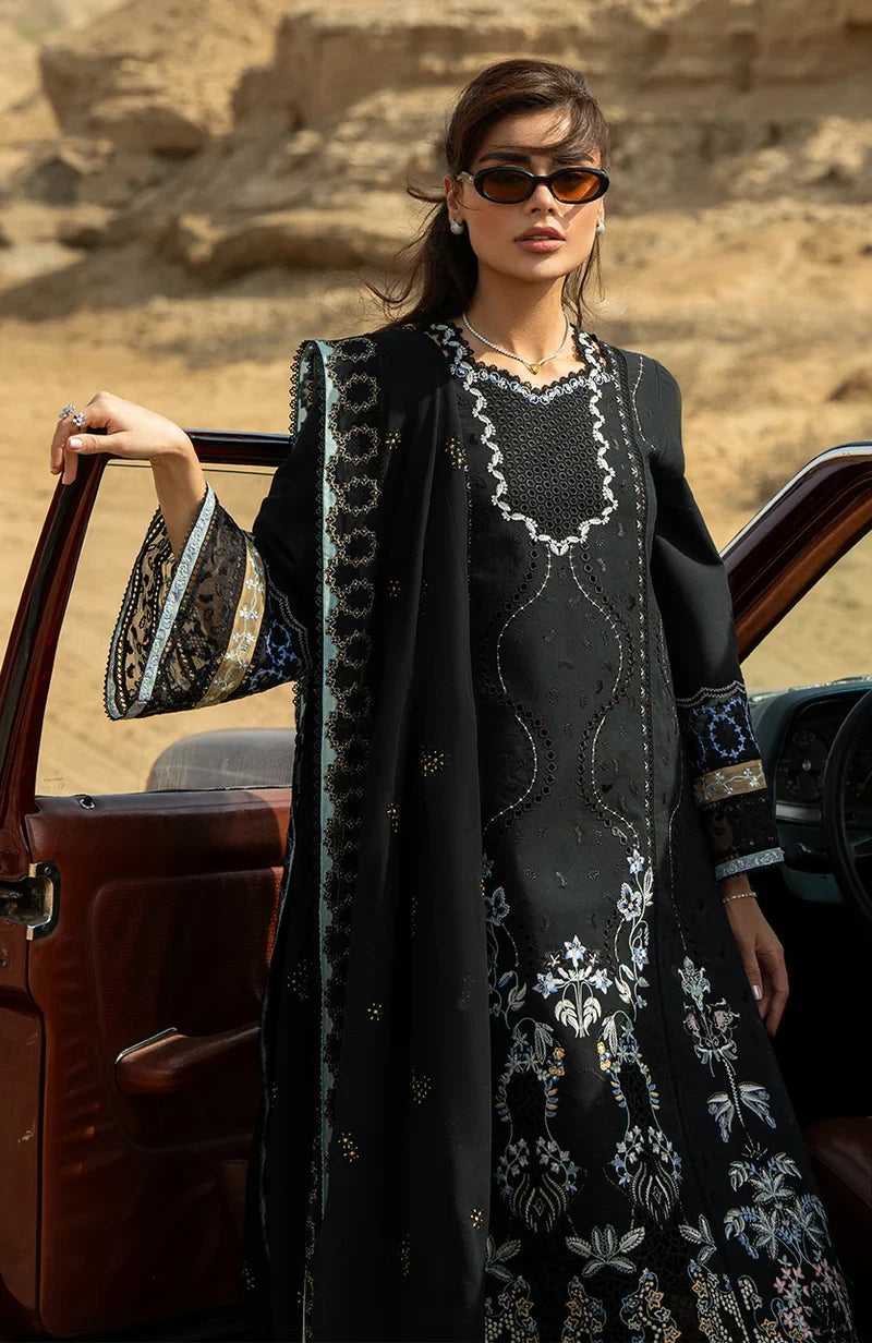 3PC EMBROIDERED DHANAK SUIIT - BG908