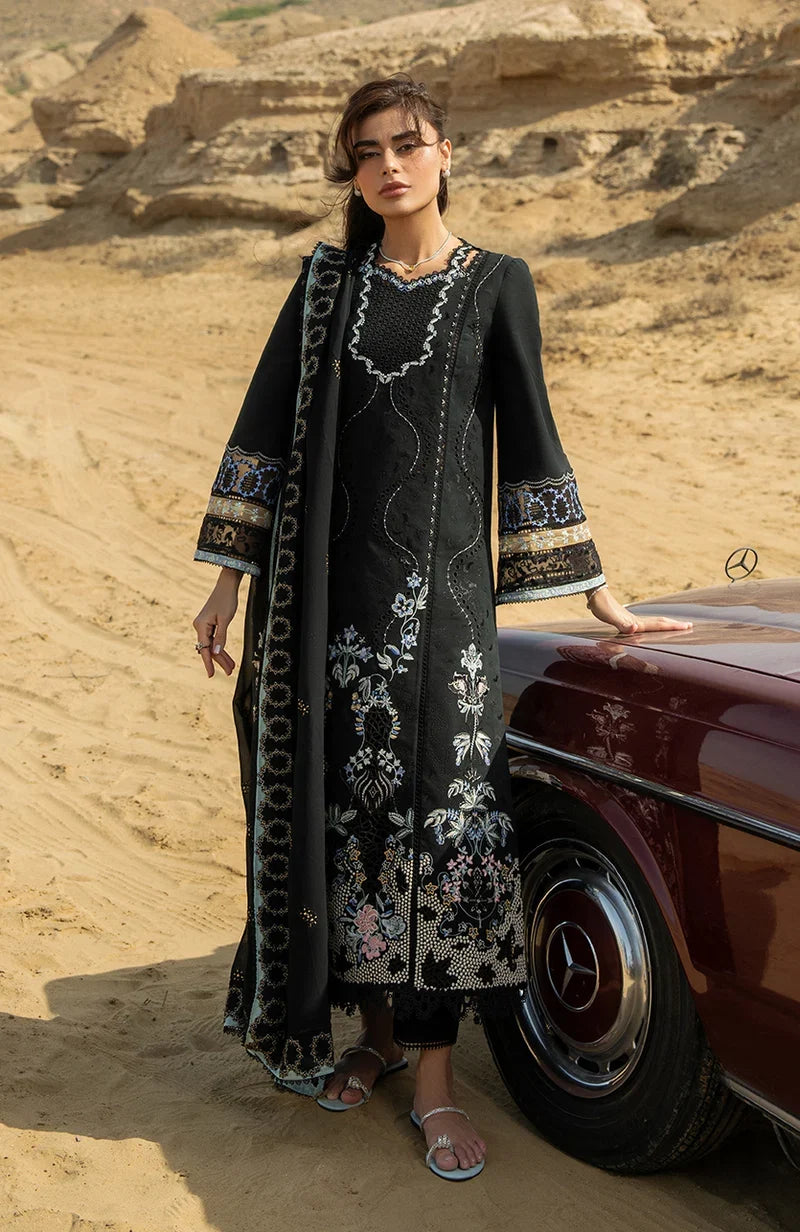 3PC EMBROIDERED DHANAK SUIIT - BG908