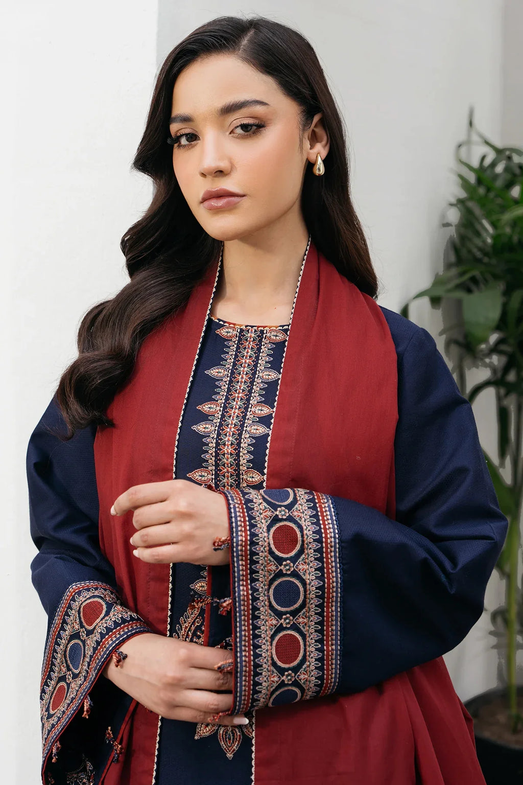 DOBBY 3 PC DHANAK SUIT - BG823