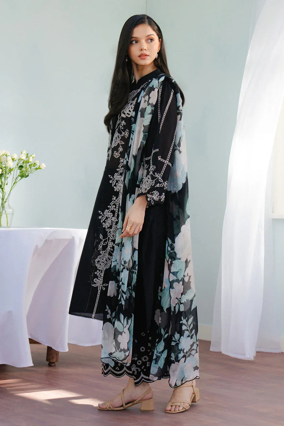 3 PC UNSTITCHED LAWN SUIT - BG866