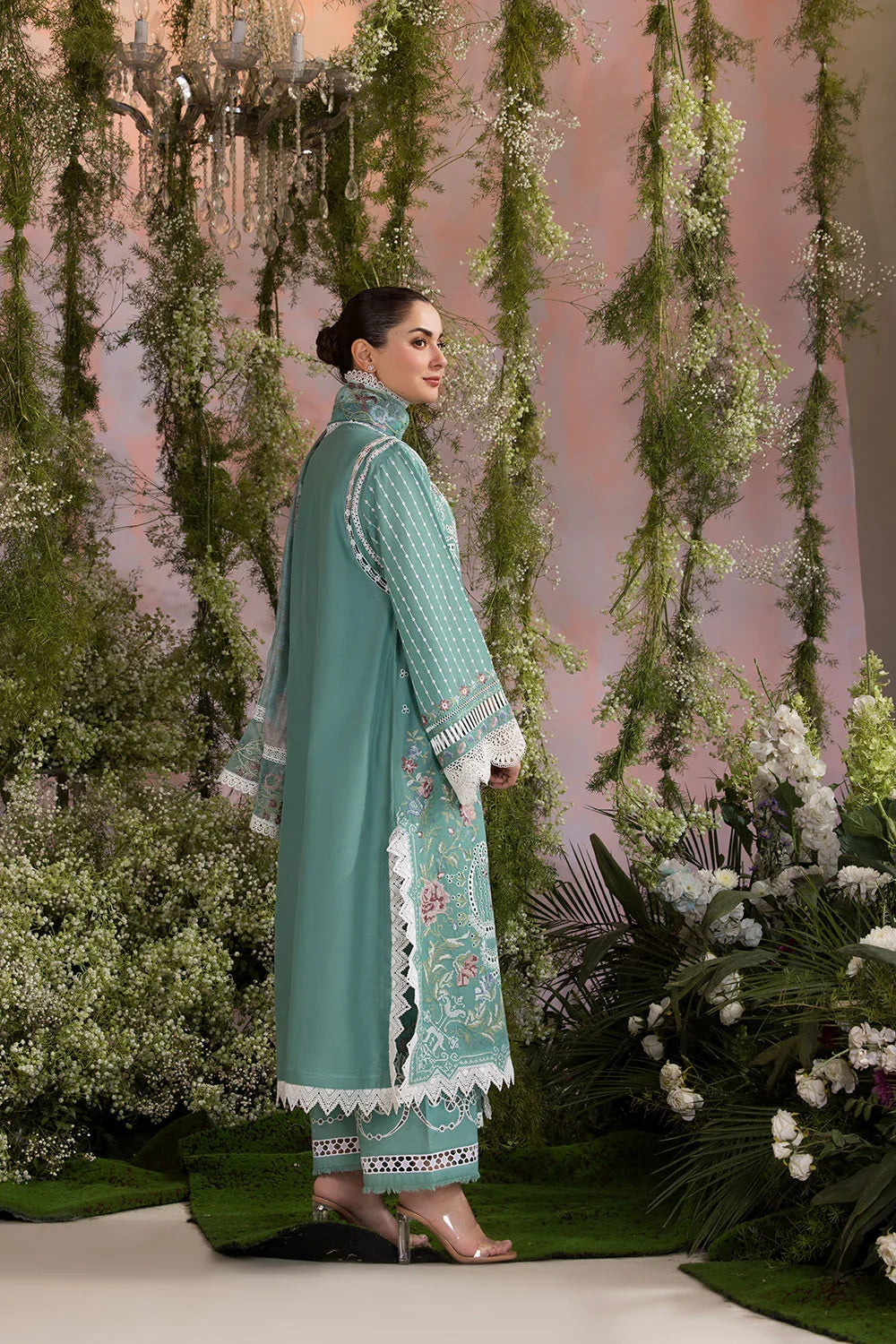 3PC EMBROIDERED LUXURY LAWN - BG876