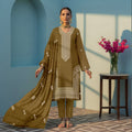 3 PC EMBROIDERED CHAMKI DHANAK SUIT - BG1003