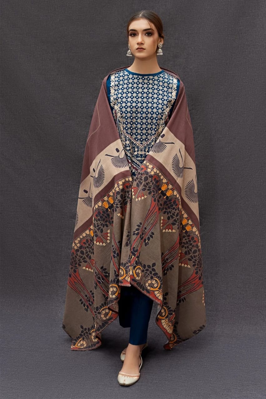 3 PC UNSTITCHED DHANAK - BG863